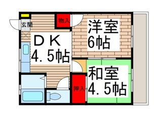 宮岡コ－ポの物件間取画像